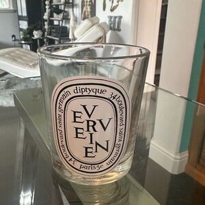 Diptyque Verveine empty glass holder, 6.5 oz